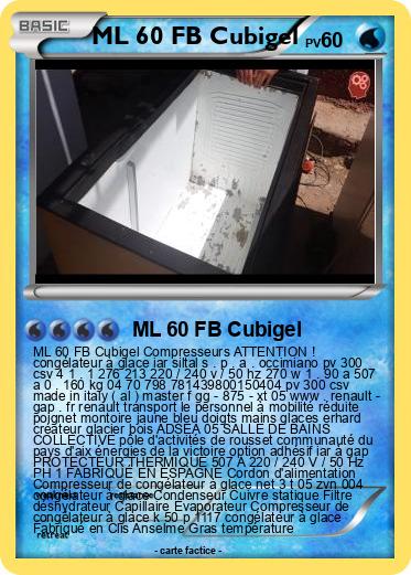 Pokemon ML 60 FB Cubigel