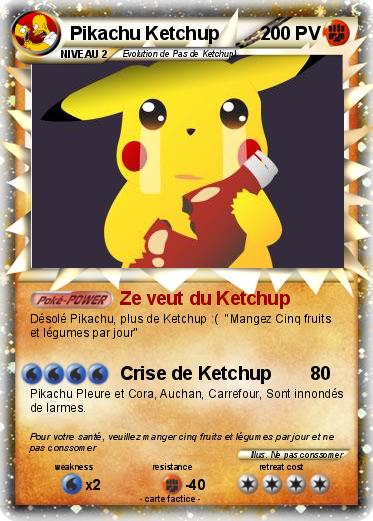 Pokemon Pikachu Ketchup