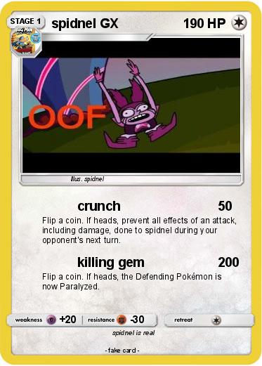 Pokemon spidnel GX