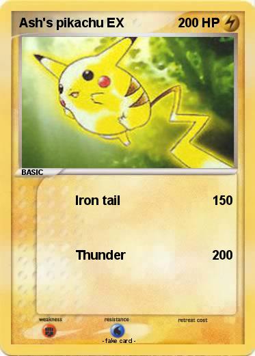 Pokemon Ash's pikachu EX