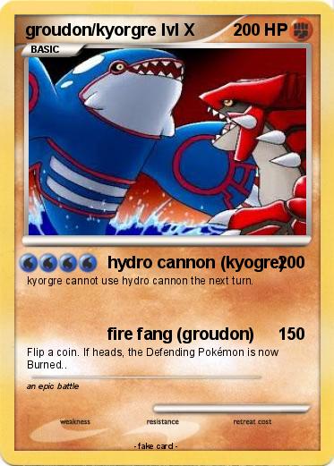 Pokemon groudon/kyorgre lvl X