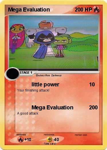 Pokemon Mega Evaluation