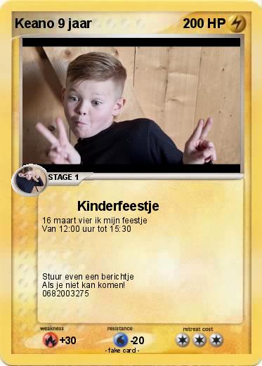 Pokemon Keano 9 jaar