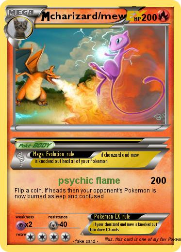Pokemon charizard/mew