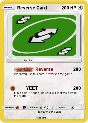 Pokemon Reverse Card