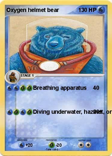 Pokemon Oxygen helmet bear