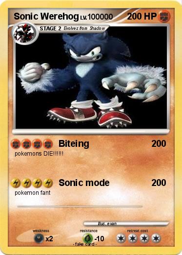 Pokemon Sonic Werehog