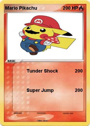 Pokemon Mario Pikachu