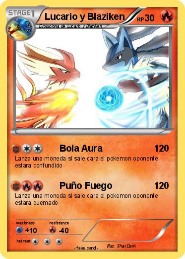 Pokemon Lucario y Blaziken