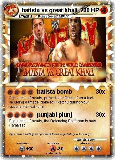 Pokemon batista vs great khali