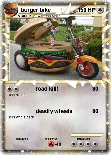 Pokemon burger bike