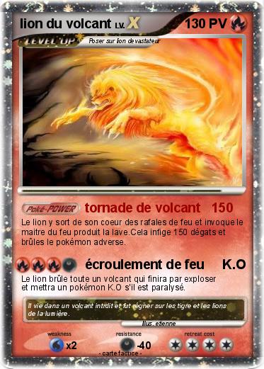 Pokemon lion du volcant