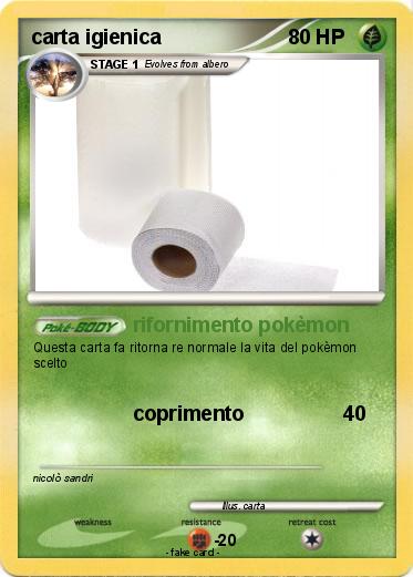 Pokemon carta igienica