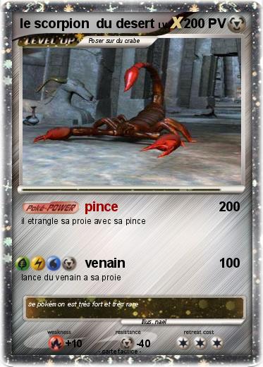 Pokemon le scorpion  du desert