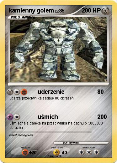 Pokemon kamienny golem