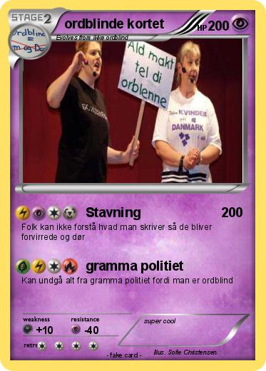 Pokemon ordblinde kortet