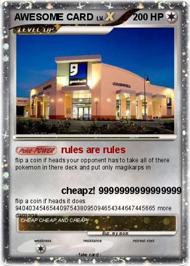 Pokemon AWESOME CARD