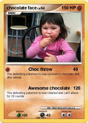 Pokemon chocolate face