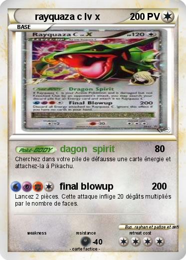 Pokemon rayquaza c lv x