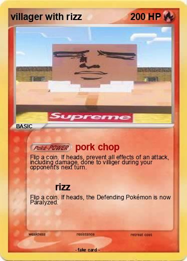 Pokemon villager with rizz
