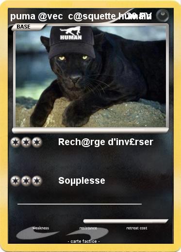 Pokemon puma @vec  c@squette humain