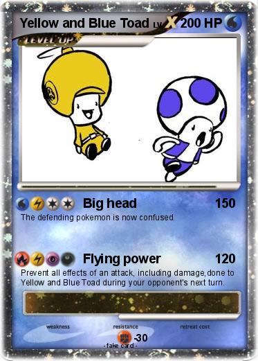 Pokemon Yellow and Blue Toad