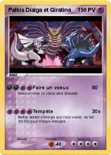 Pokemon Palkia Dialga et Giratina