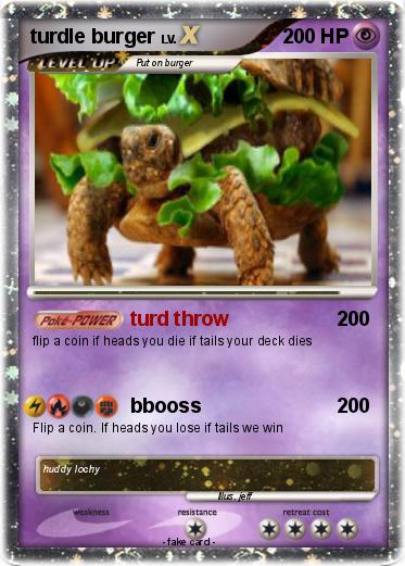 Pokemon turdle burger