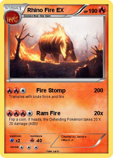 Pokemon Rhino Fire EX