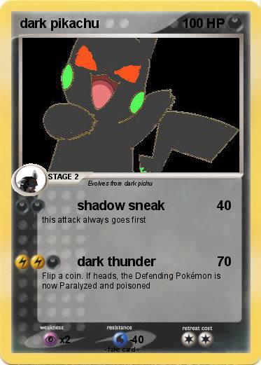 Pokemon dark pikachu