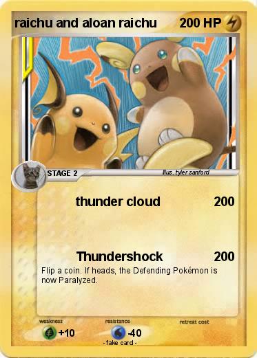 Pokemon raichu and aloan raichu