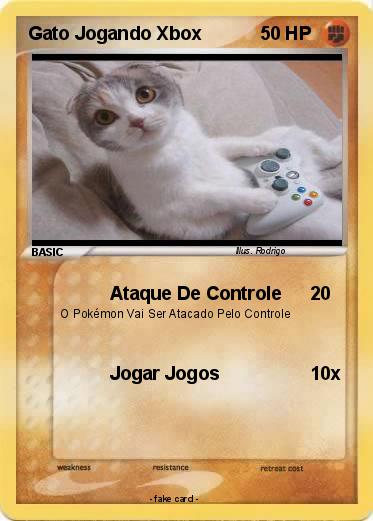 Pokemon Gato Jogando Xbox