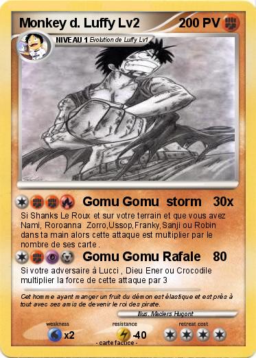 Pokemon Monkey d. Luffy Lv2