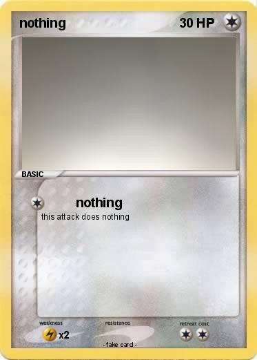 Pokemon nothing