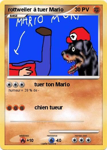 Pokemon rottweiler à tuer Mario