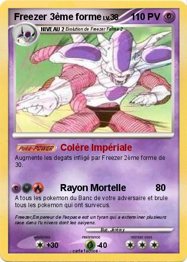 Pokemon Freezer 3ème forme