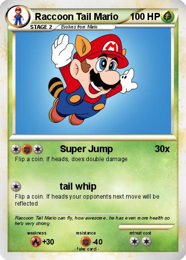 Pokemon Raccoon Tail Mario