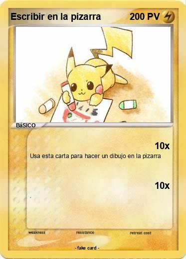 Pokemon Escribir en la pizarra