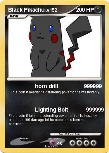Pokemon Black Pikachu