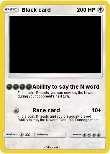 Pokemon Black card