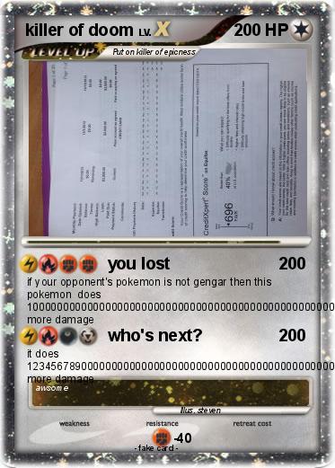 Pokemon killer of doom
