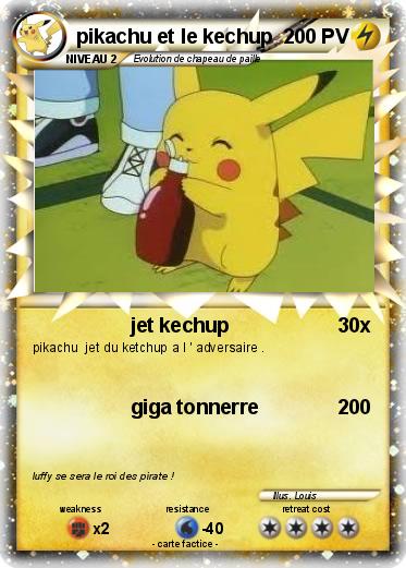 Pokemon pikachu et le kechup