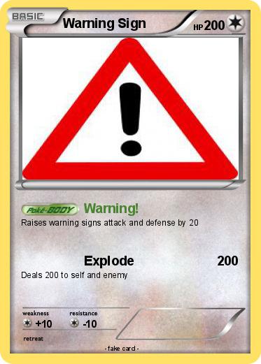 Pokemon Warning Sign