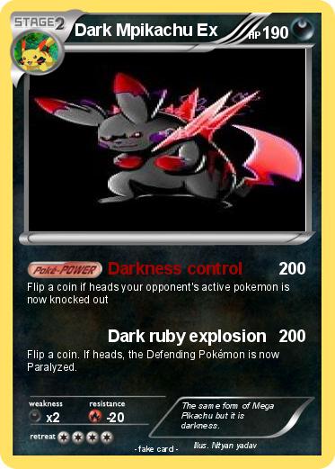 Pokemon Dark Mpikachu Ex