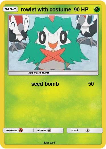 Pokemon rowlet with costume