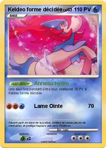 Pokemon Keldeo forme décidée