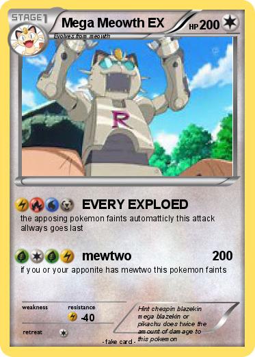 Pokemon Mega Meowth EX