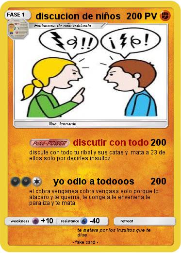 Pokemon discucion de niños