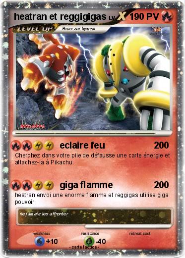 Pokemon heatran et reggigigas