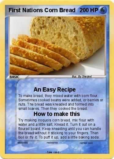 Pokemon First Nations Corn Bread